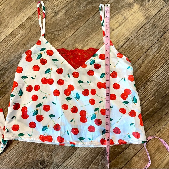 SOLD 💕NEW Boohoo Satin Cherry Sleep Set - Picture 12 of 16